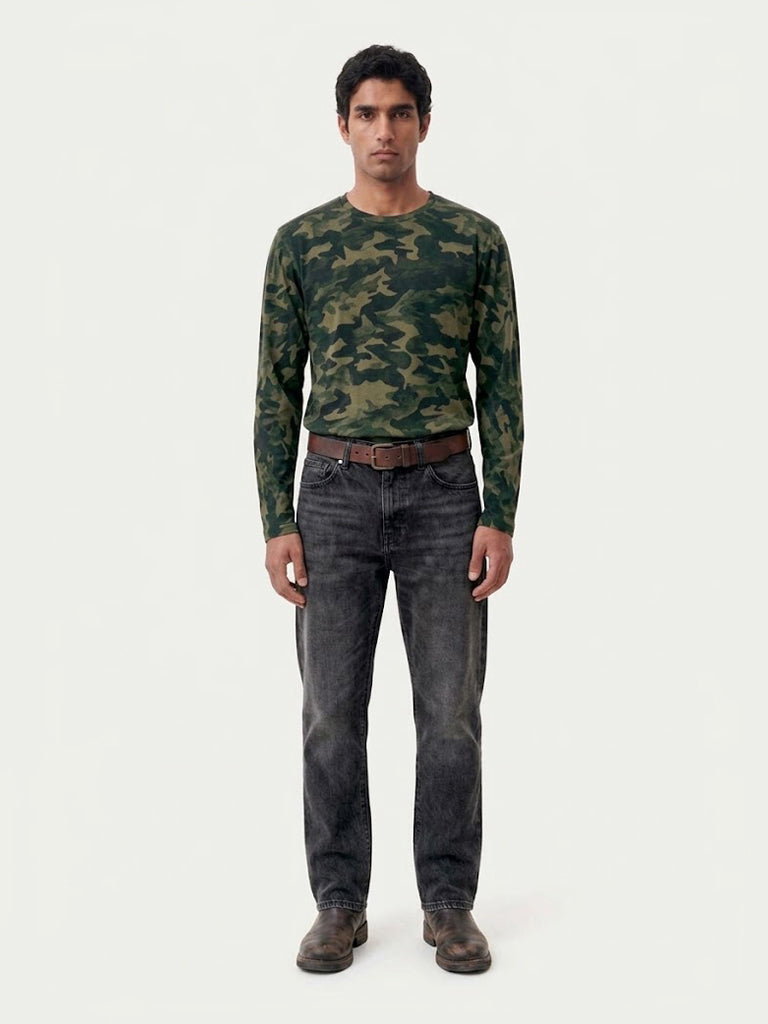 Distressed Camouflage - Long Sleeve