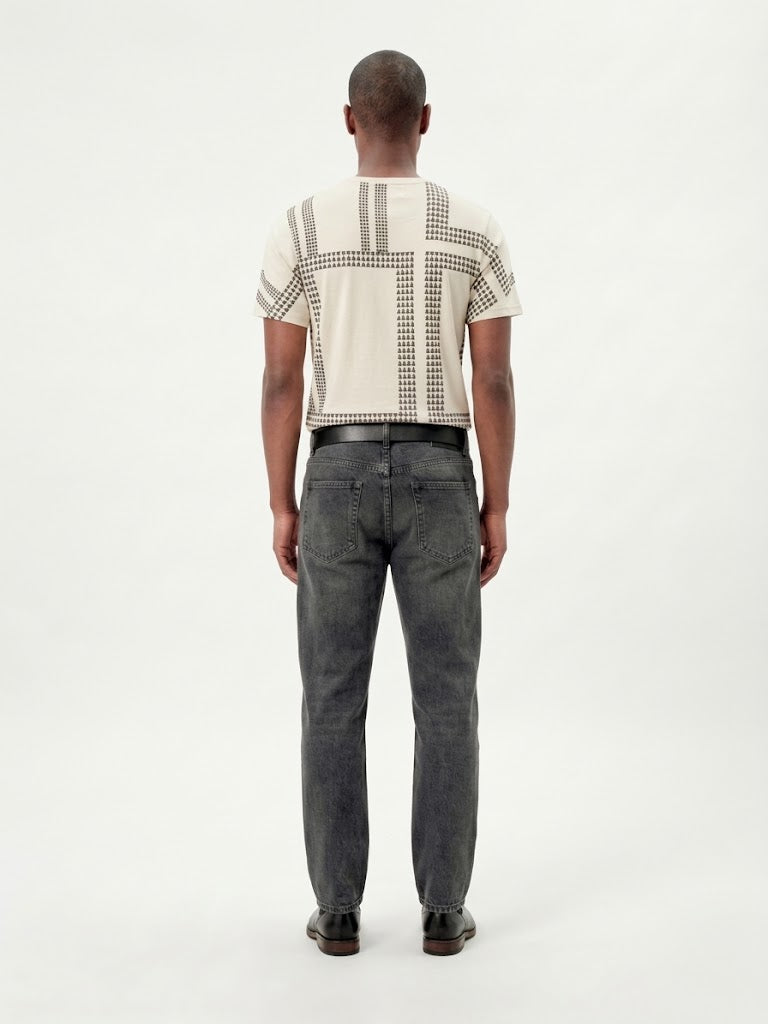 Cream Houndstooth Grid