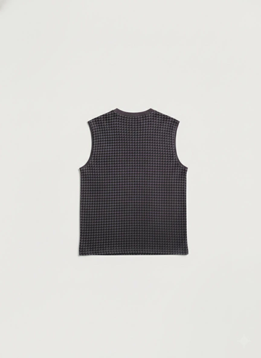Distressed Houndstooth Purple
