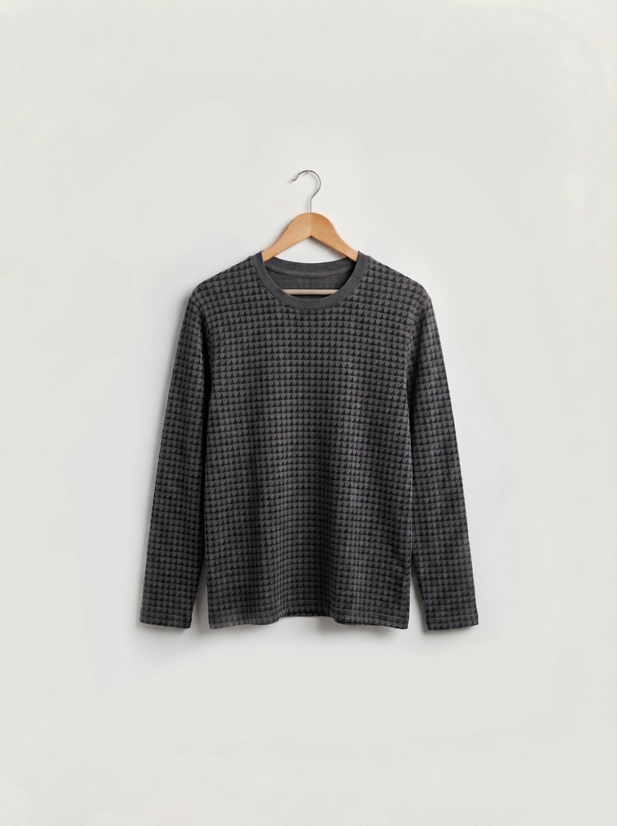 Distressed Houndstooth Long Sleeve