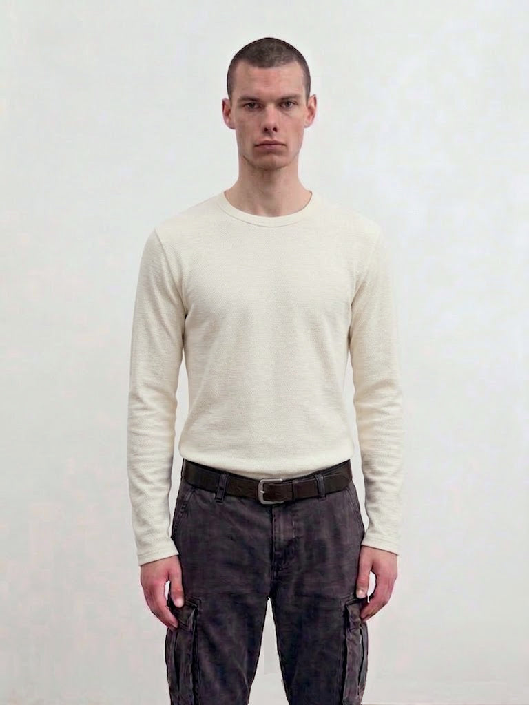 Pigment-Dyed White Long Sleeve