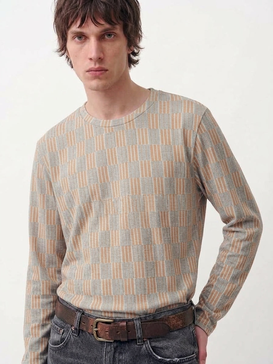 Geometric Motif Long Sleeve