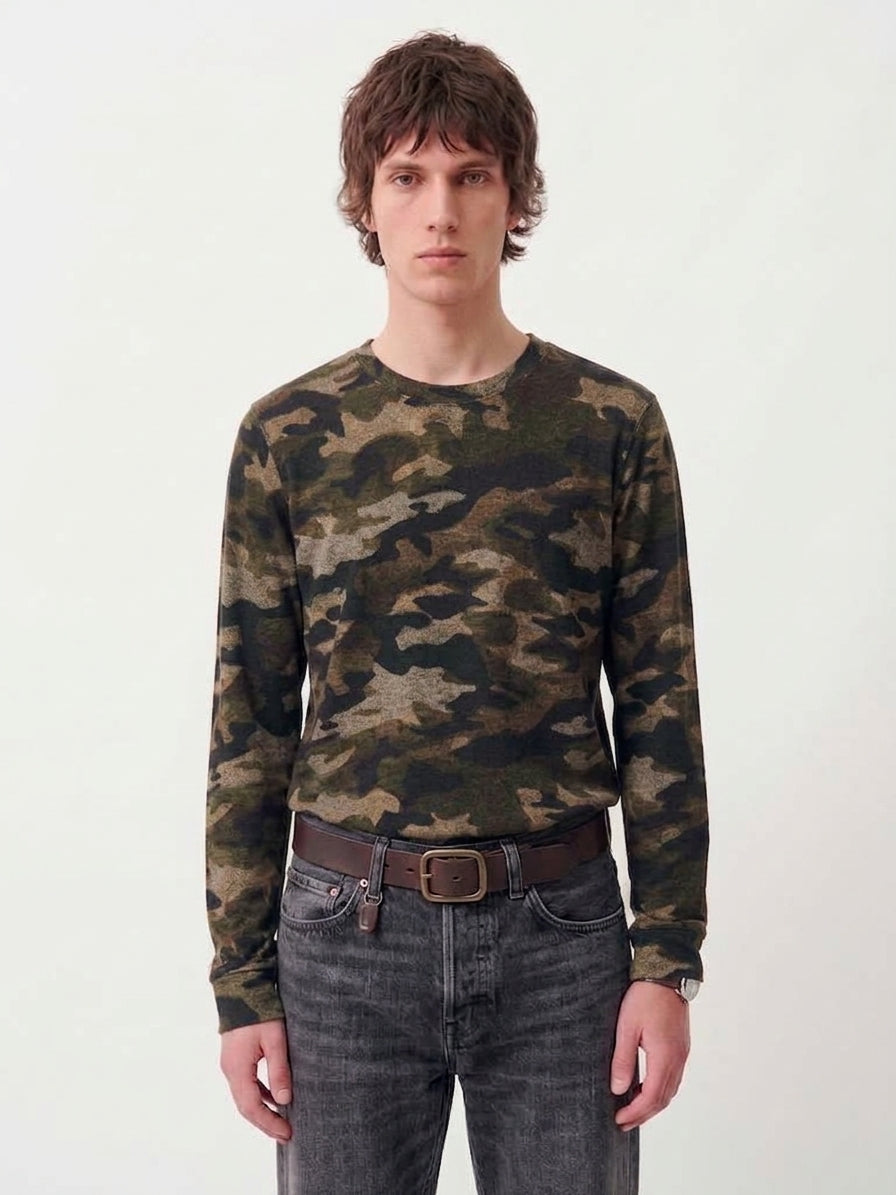 Distressed Camouflage - Long Sleeve