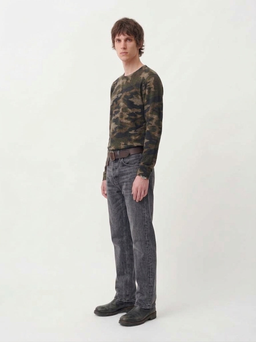 Distressed Camouflage - Long Sleeve