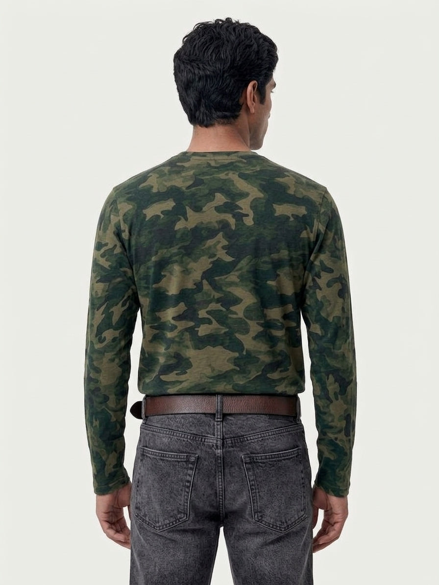 Distressed Camouflage - Long Sleeve