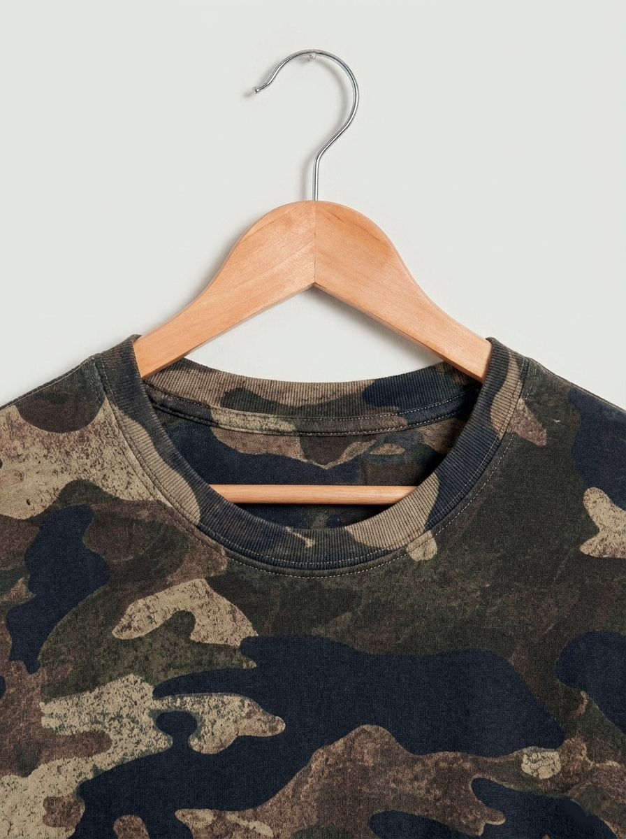 Distressed Camouflage T-Shirt