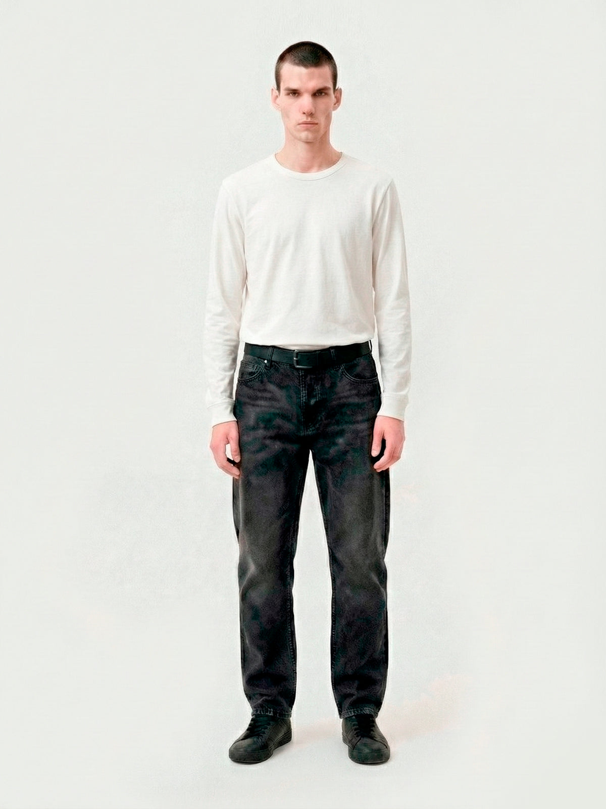 Pigment-Dyed White Long Sleeve