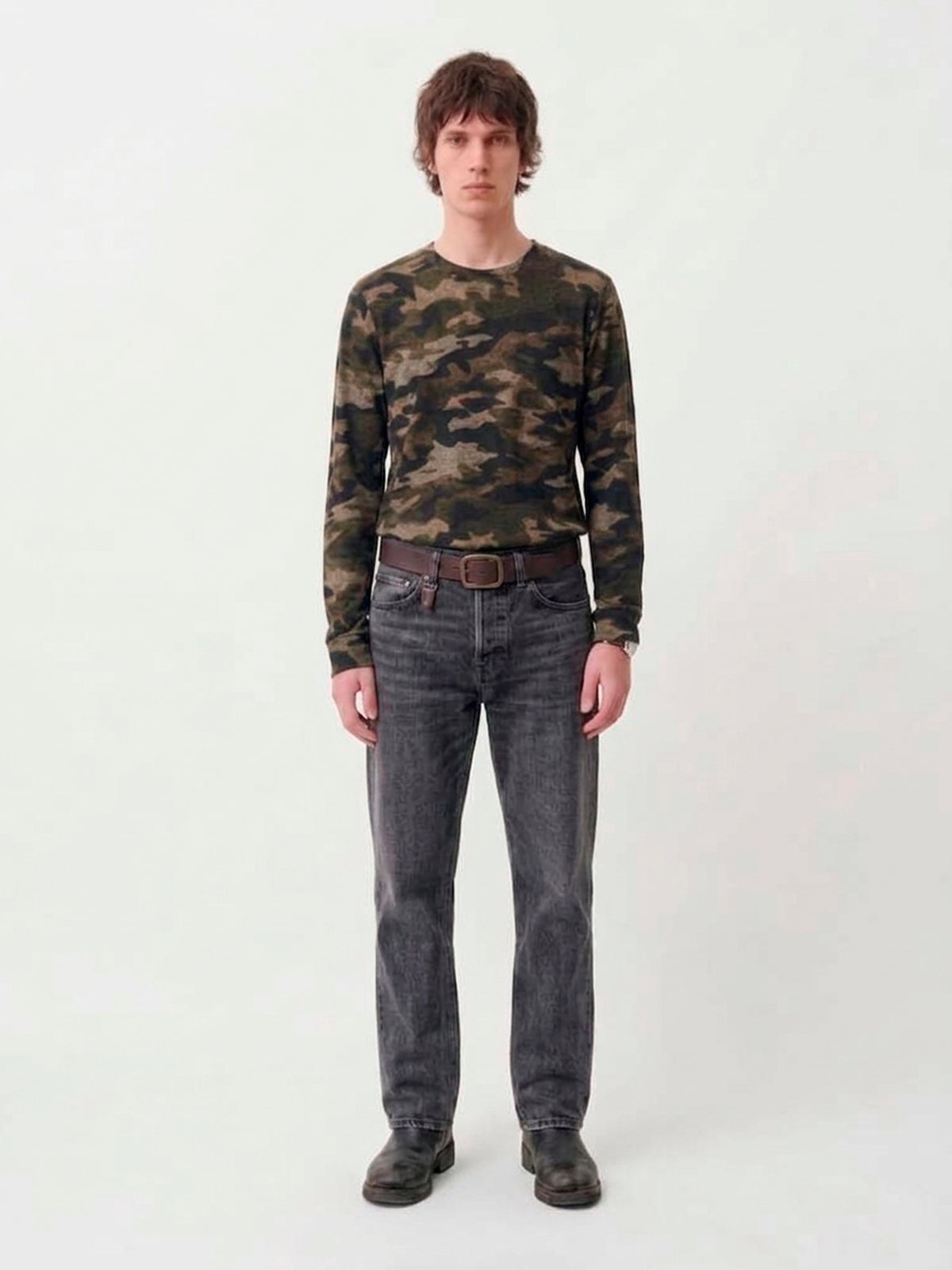 Distressed Camouflage - Long Sleeve