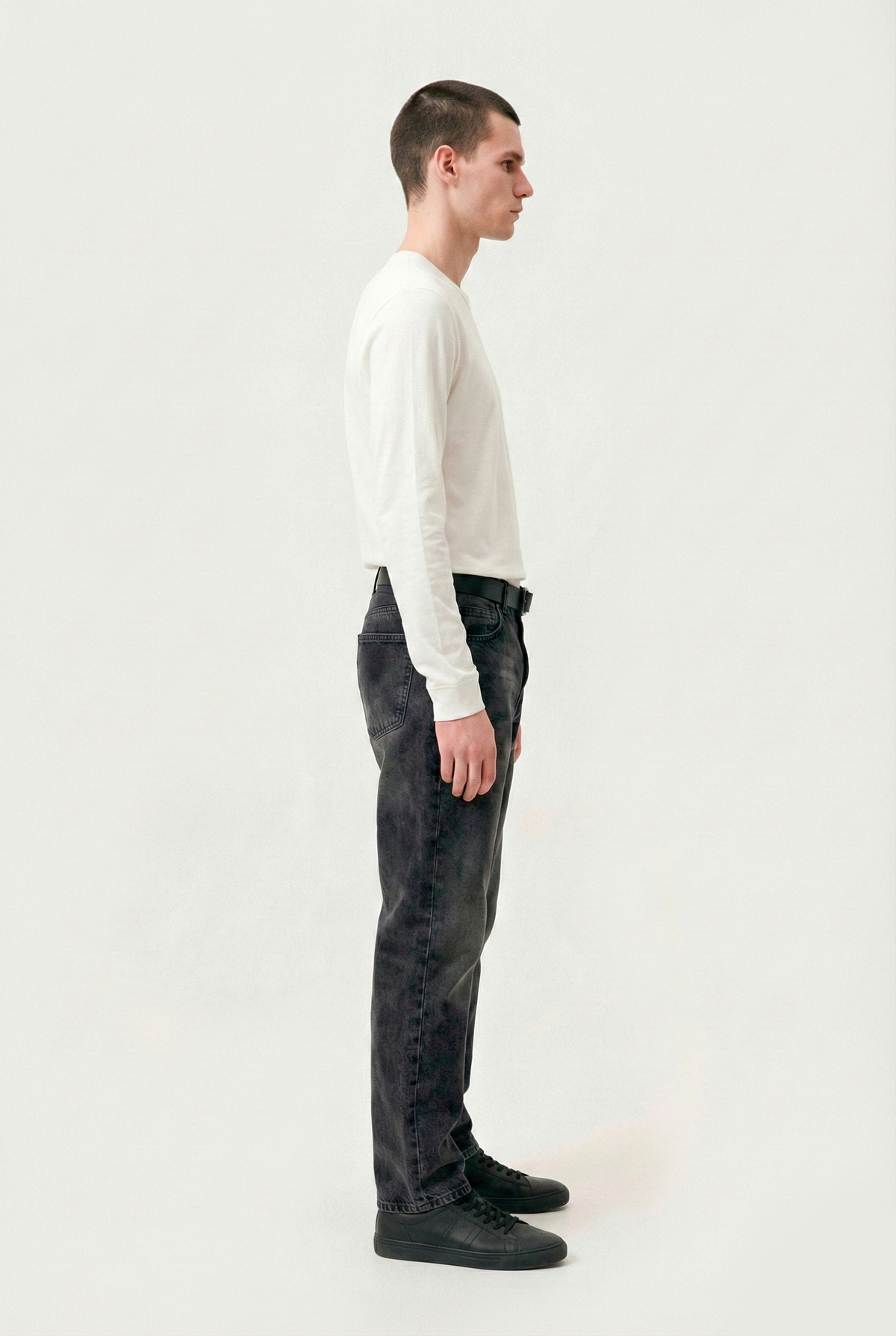 Pigment-Dyed White Long Sleeve